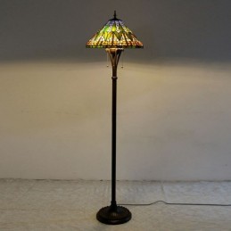 Tiffany vloerlamp, heldere...